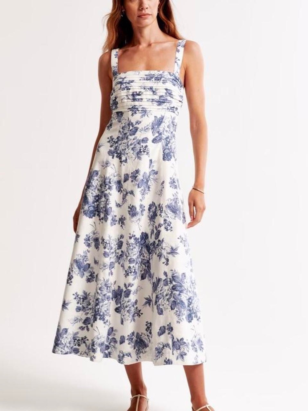 Abercrombie & Fitch Emerson Fit & Flare Midi Dress Size Small Floral Lined